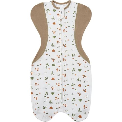 Swaddle for Newborns, Baby Swaddles 0-3 Months 5-13lb, Arms Up Swaddle 0-3 Months Newborn with Moisture-Wicking Fabric, Promotes Healthy Hip Development, 2-Way Zipper , 1Pack(Bear and the forest)