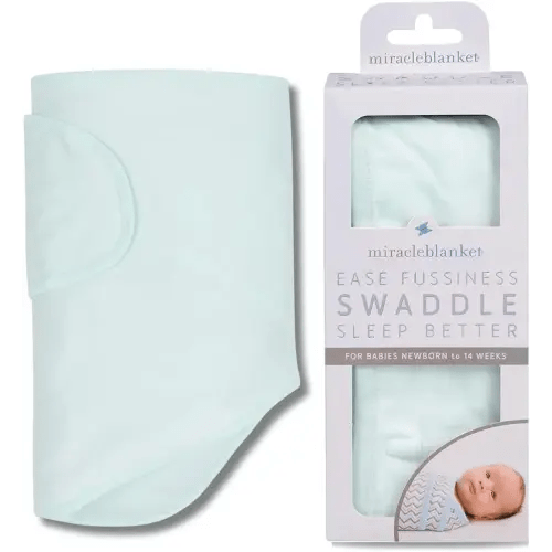 Miracle Blanket Swaddle Wrap - Boy, Girl, or Neutral Receiving Baby Blanket - Soft, Wearable Sleep Sack Essential for Newborns and Infants (Mint)