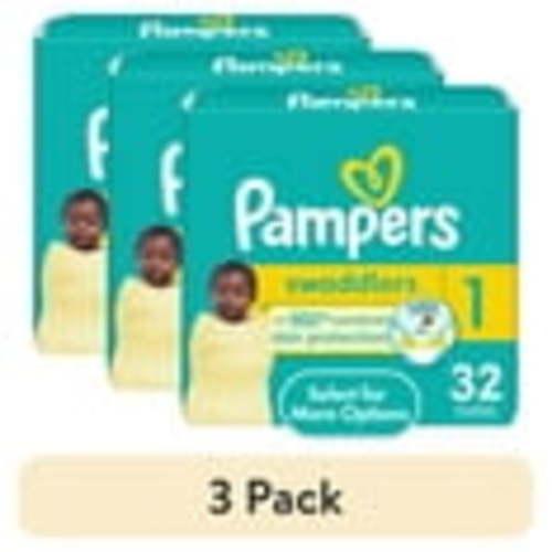 (3 pack) Pampers Swaddlers Baby Diapers Size 1, 32 Count (Select for More Options)