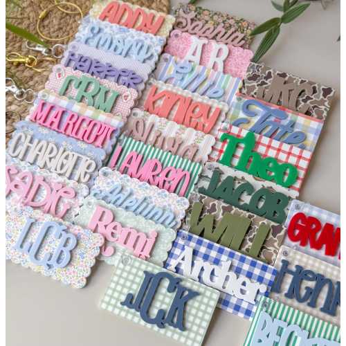 NEW Bag Tags, Personalized Name Bag Tag, Acrylic Bag Tag, Backpack Name Tag, Diaper Bag Tag, Bag Tag For Girl, Bag Tag For Boy, Bag Charm