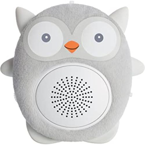 WavHello Portable Baby Sleep Soother - Rechargeable Bluetooth Noise Machine Travel Sound Speaker Great for Cribs, Strollers, Car Seat and More - Ollie The Owl Soundbub, Grey