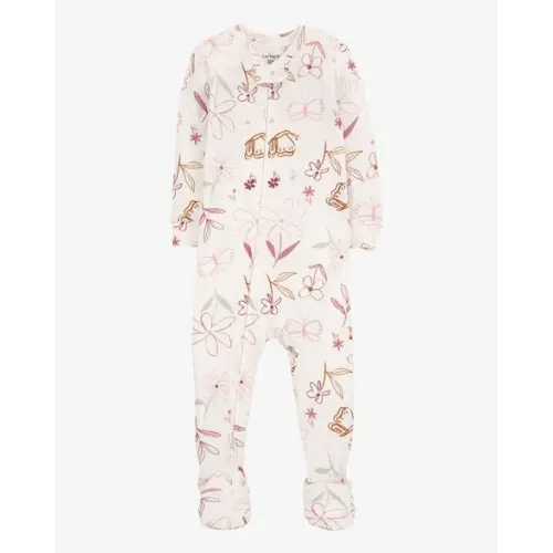 Baby Floral 1-Piece PurelySoft Footie Pajamas - Carter's | Carter's