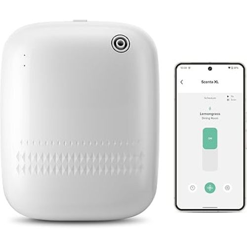 Waterless Essential Oil Diffuser for Home and Commercial Use, Up to 2000 sq.ft. 400 mL Capacity, Aromatherapy Scent Diffuser for Large Rooms, Smart Scent Air Machine, ANW-White
