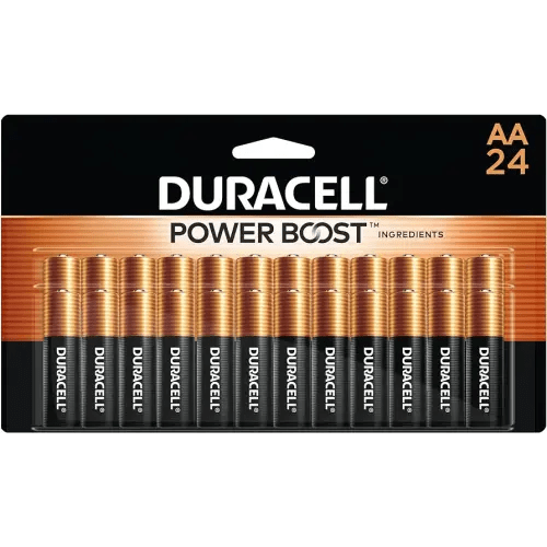 Duracell Coppertop AA Batteries with Power Boost Ingredients, 24 Count Pack Double A Battery with Long-lasting Power, Alkaline AA Battery for Household and Office Devices