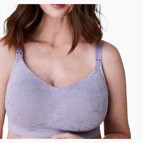 Bravado Designs Intrigue Balconette Maternity & Nursing Bra - Grey Orchid Jacquard, Maternity & Nursing Bra, Large Full Cup