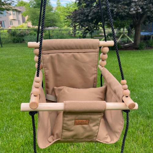 Premium Outdoor High Back Swing Chestnut