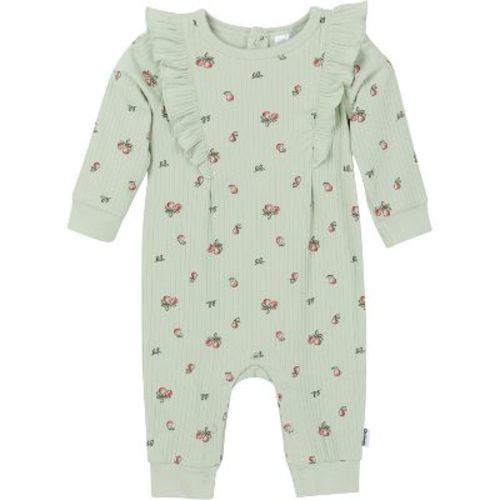 Gerber Baby Girls' Ruffled Romper, Tossed Flowers, 0-3 Months