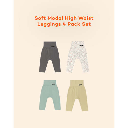 High Waist Leggings 4-Pack Set