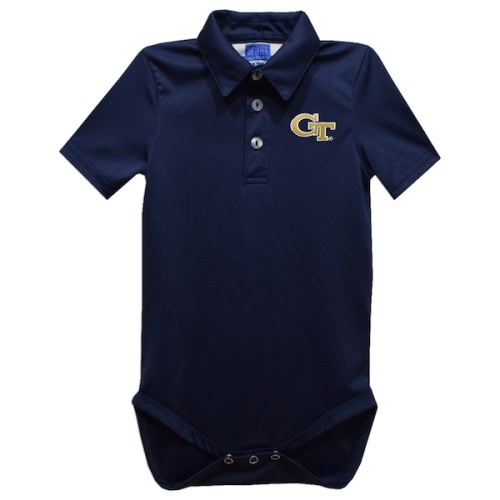 Georgia Tech Yellow Jackets Vive La Fete Infant Polo Bodysuit - Navy