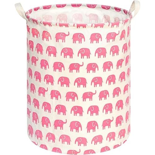 KUNRO Clothes Hamper Waterproof Toy Storage Bin Organizer For Nursery Hamper Home Decor Closet Kids Bedroom Laundry Hamper Baby Gift Basket Shelf Baskets