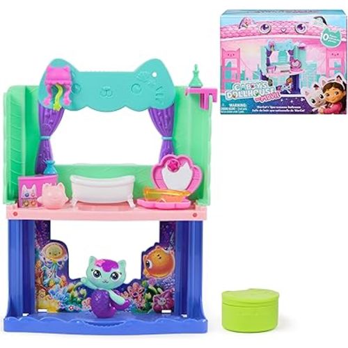 Gabby's Dollhouse: The Movie, MerCat's Spa-wesome Bathroom, Toy Figure, Dollhouse Accessories & Surprise Toy, Kids Toys for Girls & Boys Ages 3 and Up