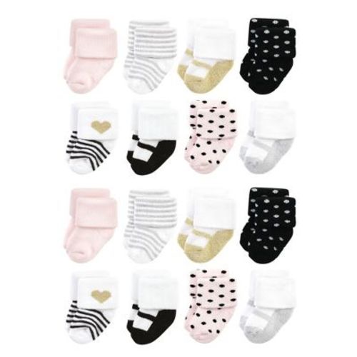 Hudson Baby Cotton Rich Baby Terry Socks 16-Pack