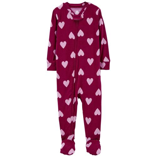 Baby 1-Piece PurelySoft Footie Pajamas - 12M - Style,Maroon