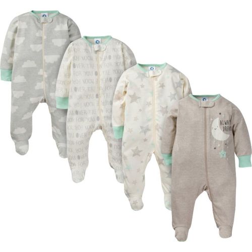 Gerber Baby Girls' Sleep 'n Play - Bunny - 6-9 Months - 4-pack