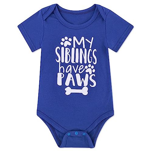 Funnycokid Baby Boys Girls Bodysuit Funny Newborn Romper Short Sleeve Infant Neutral Outfits Jumpsuit 0-12 Months