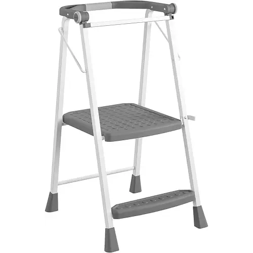 COSCO 2-Step Kitchen Stepper™ Adult Folding Step Stool, Kids Folding Stepper, Grey