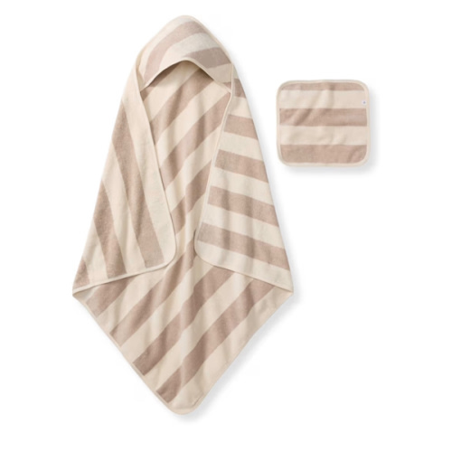 Burt's Bees Baby Hooded Woven Terry Towels Organic Cotton, Unisex Bath Essentials, Soft Nursery Towel for Infants, Toddlers, Kids