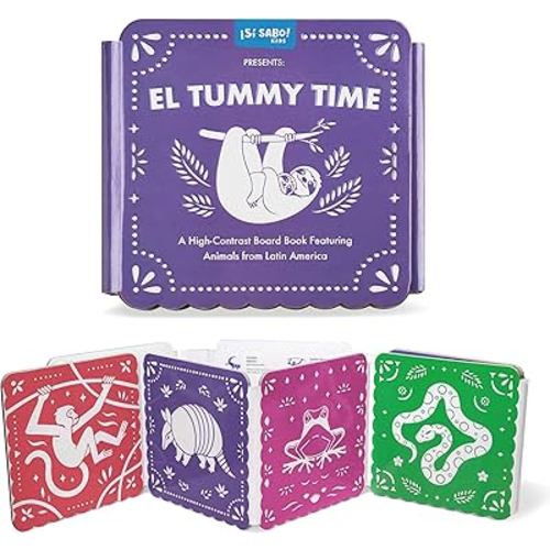 El Tummy Time: A High-Contrast Board Book Featuring Animals from Latin America (Sí Sabo Kids)
