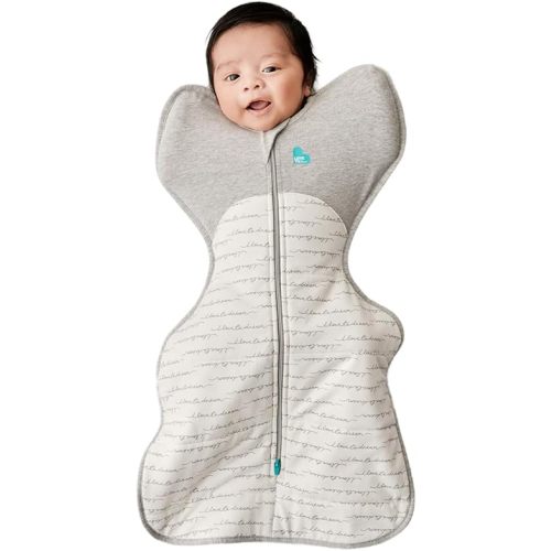 Love to Dream Swaddle UP Warm, 2.5 TOG, Dramatically Better Sleep, Allow Baby to Sleep in Preferred Arms Up Position for Self-Soothing, Secure Fit Calms Startle Reflex, 5-8.5lbs, Olive Bees
