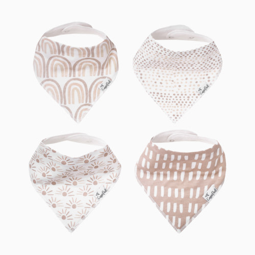 Copper Pearl Printed Bandana Bib Set (4-Pack) - Bliss