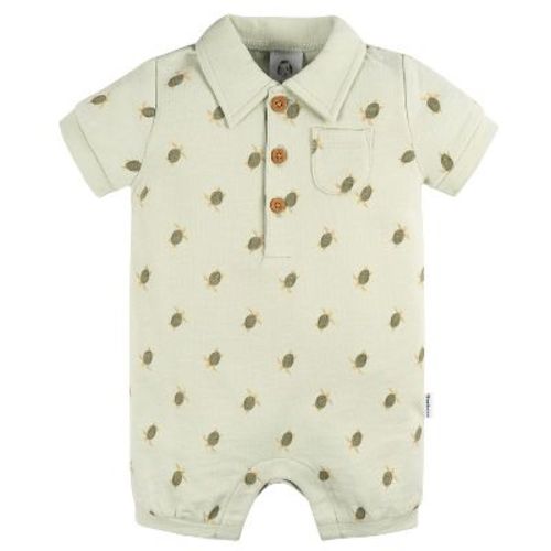 Gerber Baby & Toddler Boys' Collared Romper - Turtle - 0-3 Months