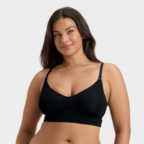 Women's Modal Blend Nursing Unlined Bralette - Auden™ Black S