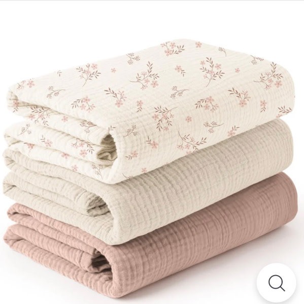 Konssy 3 Pack Muslin Swaddle Blankets for Unisex, Newborn Receiving Bl – KONSSY