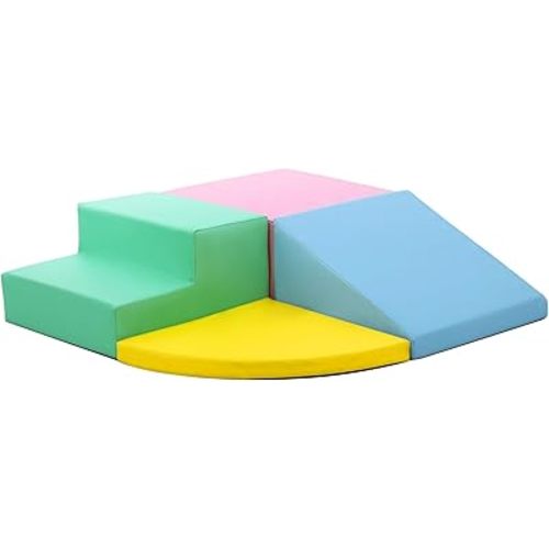 Toddler Foam Climbing Blocks Set - 4PCS Indoor Active Playset, Promotes Physical Development