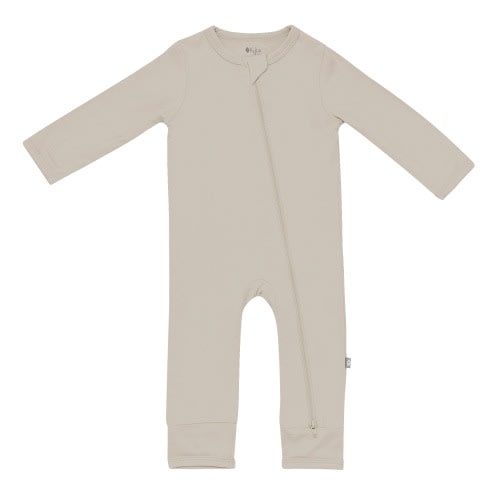 Zippered Romper in Khaki
