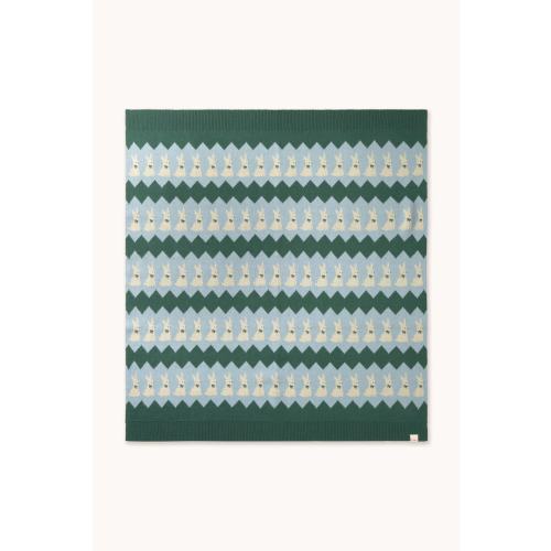 RABBITS BLANKET dark green | TINY