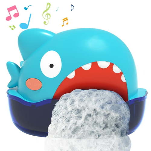 Lehoo Castle Shark Bath Bubble Machine Toy for Toddlers - Fun Playtime with Kids Music Mode