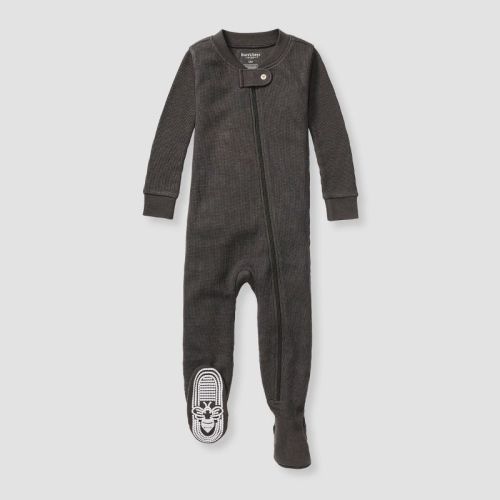 Burt's Bees Baby® Baby Boys' Snug Fit Lyocell Thermal Solid Footed Pajama - Black 12m
