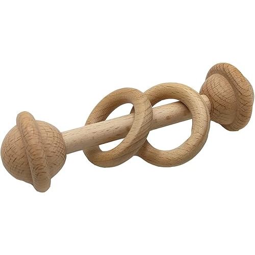 ARAKIERST Wood Ring Rattle