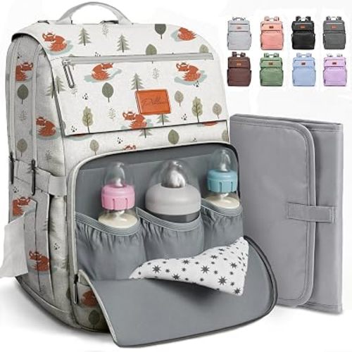 Baby Diaper Bag Backpack - Baby Bag for Boys & Girls, Toddler Backpack, Large Capacity Travel Diaper Bags w/Changing Pad, Waterproof Diaper Backpack - Best Shower Gifts for Boys - Baby Stuff