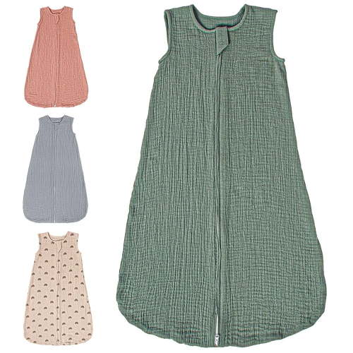 Beavtaens Baby Sleep Sack , Muslin Baby Wearable Blanket, with 2-Way Zipper, 12-18 Months, (Large)