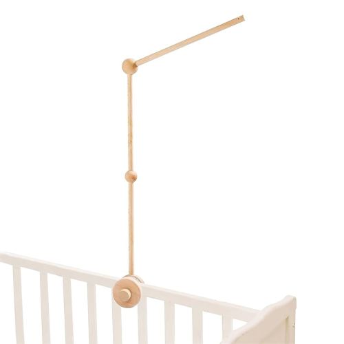 Wooden Crib Mobile Arm - Safe and Rotating Baby Mobile Hanger, 33 Inch Mobile Holder for Crib - Perfect Baby Crib Mobile Arm, Easy-Install Mobile Hanger for Crib - UP to 0.8 Inch Width Crib Rail