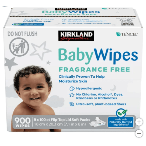 Kirkland Signature Baby Wipes Fragrance Free, 900-count