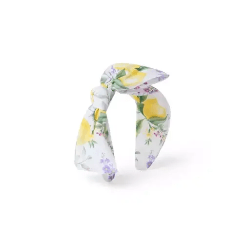 Girl White Lemon Floral Lemon Floral Bow Headband by Janie and Jack
