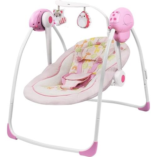 Comfort Portable Swing,Comfort Baby Rocking Chair with Soothing Music，Foldable,Bionic Design, Baby Rests Peacefully (25103)