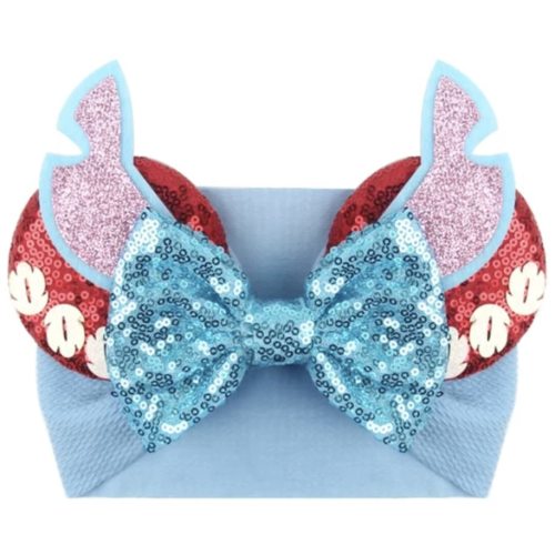 CLGIFT Hairband, Minnie Ears Baby/Toddler Headband flexible headband, Sequin on both sides, Lilo, Baby Girls