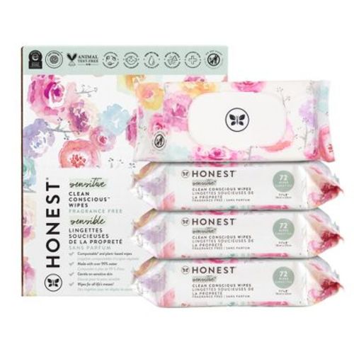 The Honest Company Plant-Based Baby Wipes made with over 99% Water - Rose Blossom - 288ct