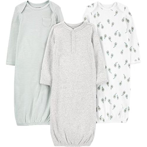 Simple Joys by Carter's Baby 3-Pack Neutral Cotton Sleeper Gown