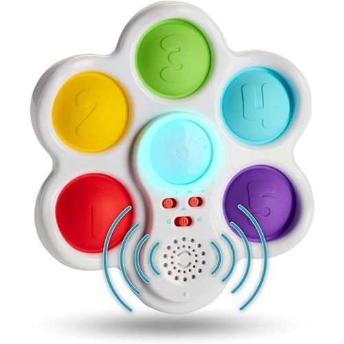 Chuckle & Roar - Pop It! and Learn - Educational and Electronic Popping Toy - Learn Numbers & Letters in Spanish or English - Great for Ages 6 Months to 2 Years