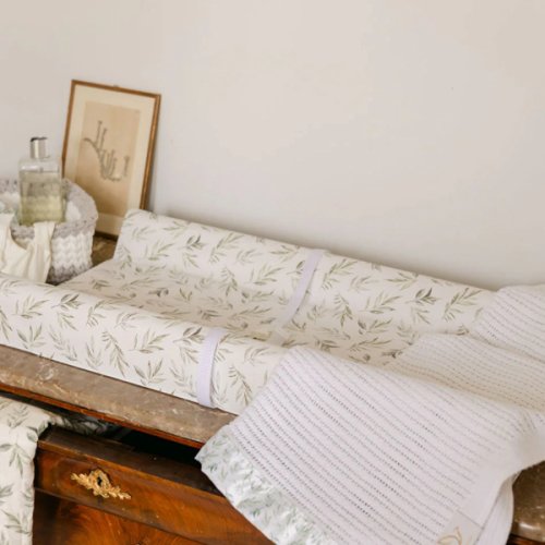 Linen Leaves Contour Change Pad | The Gilded Bird – The Gilded Bird US