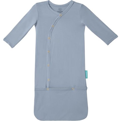 PurComfy Supersoft Baby Sleeper Gowns, Premium Bamboo Viscose Infant Nightgown Sleepers Preemie Newborn Snap Bundler