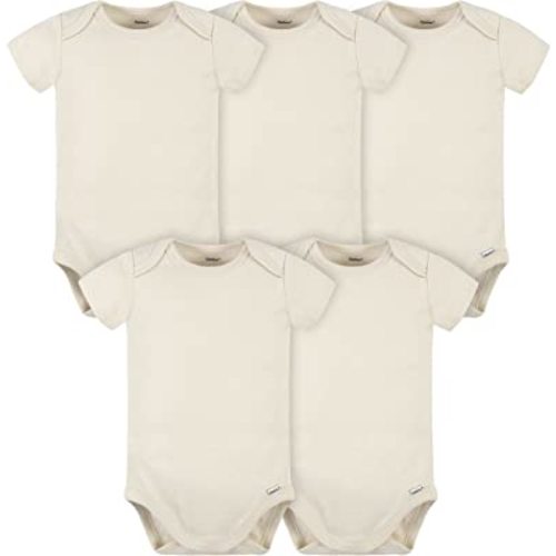 Gerber Unisex-Baby 5 Pack Onesies Multi-Packs Bundle Interlock 180 Gsm