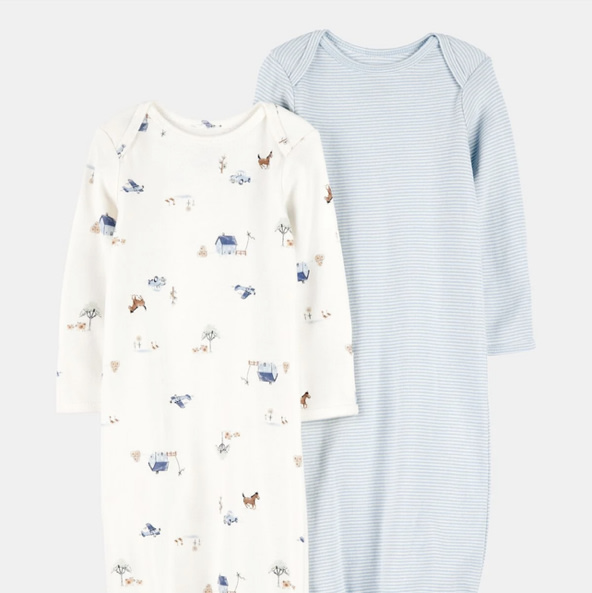 Baby 2-Pack Sleeper Gowns - Blue/White | Carter's