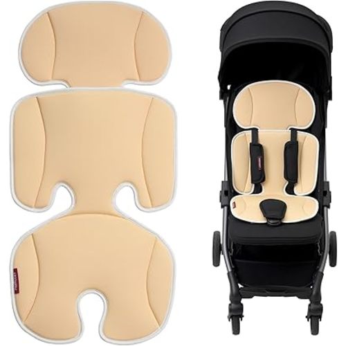 Momcozy Stroller Cooling Pad | Universal Soft Cooler Pad, Breathable & Adjustable Car Seat Liner | Detachable 2-Piece Cooling Cushion | Fits Strollers