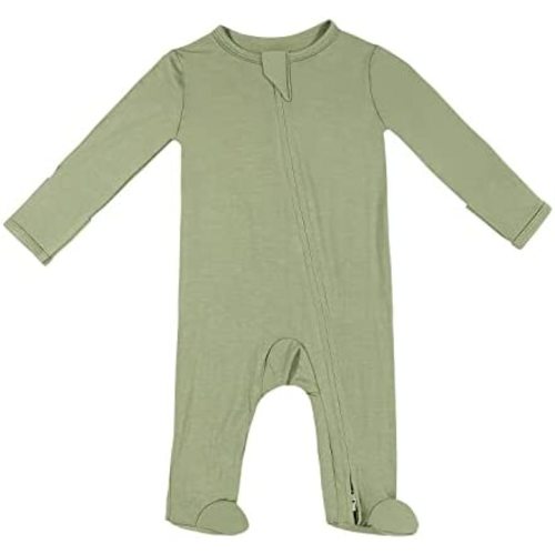 TWINOR Baby Footed Pajamas with Mittens, Soft Bamboo Viscose One-Piece Romper for Newborn Infant
