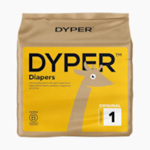 DYPER Simply Kind Diapers - Single Pack - Size 1, 36 Count